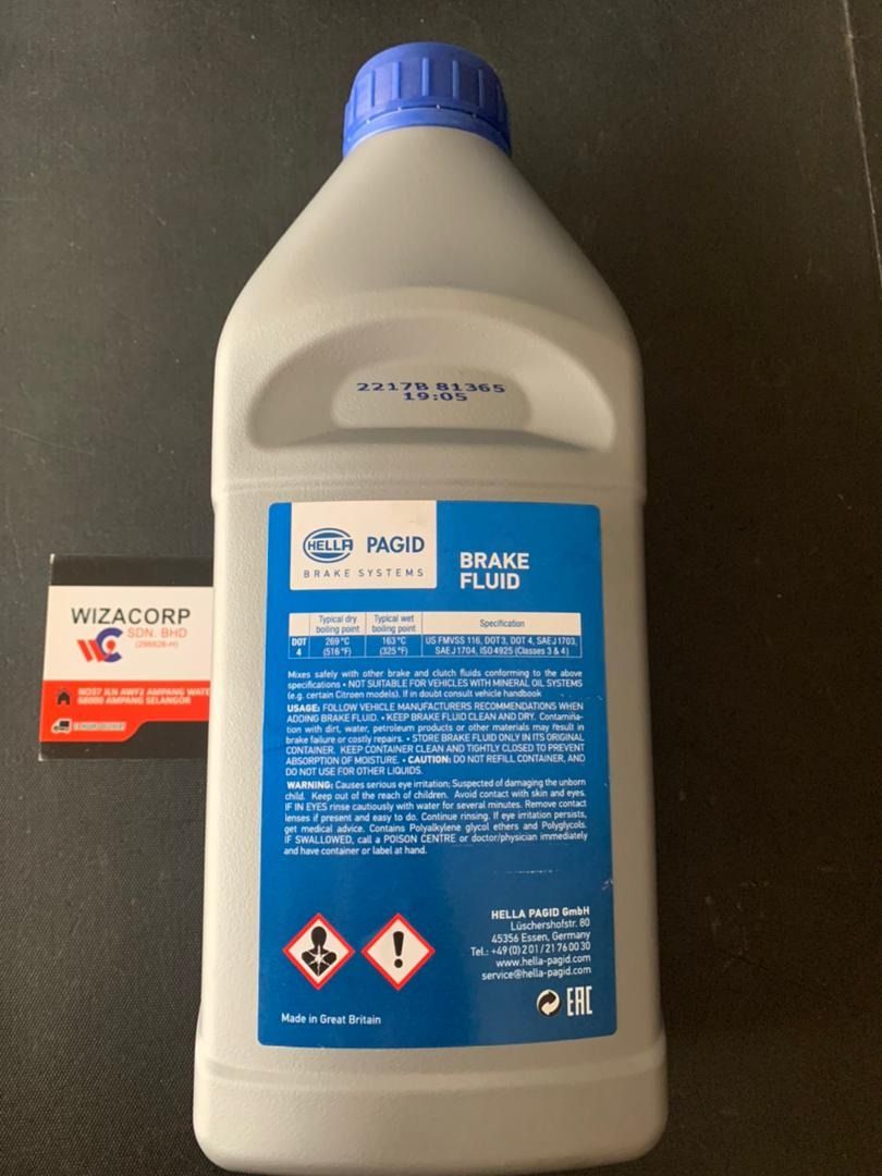 ORIGINAL BRAKE FLUID DOT 4 HELLA PAGID BRAKE OIL 1L, Auto Accessories