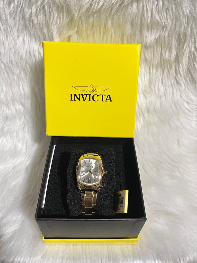 Original Invicta Women s Lupah Gold Square Face Watch Women s