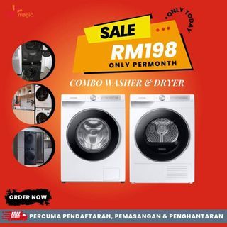 Pakej Mesin Basuh + Dryer