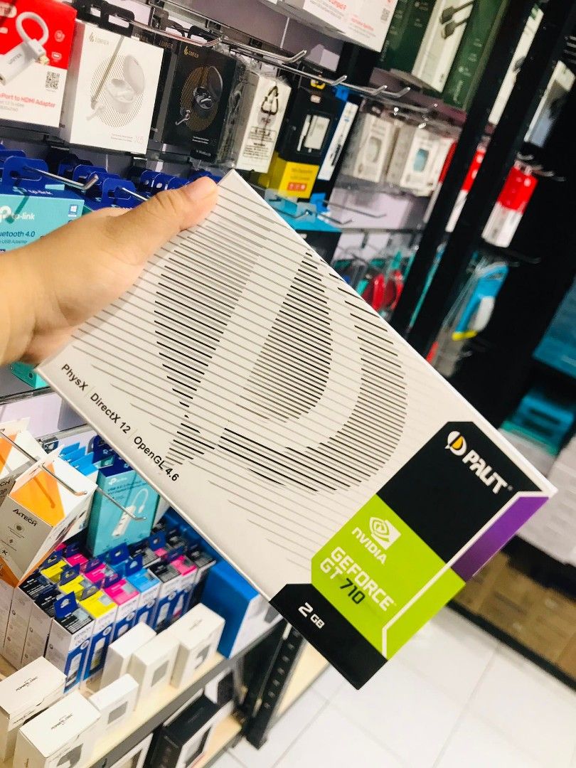 Palit GT710 2GB DDR3 NVIDIA GEFORCE GPU (Category: Computer Parts) located in Makati City. Submitted by techubstoreandaccessories (Listing ID 1223213364, Image 2). Description: Palit GT710 2GB DDR3 NVIDIA GEFORCE GPU Onhand ready to ship‼️‼️ ✅BRANDNEW ORIGINAL & SEALED ✅ACTUAL PICTURE POSTED ✅ACCEPT WALK IN/PICK UP CLIENT (Mon-Fri 8am-7pm)( Saturday10am-4pm) 📍Location: Evangelista St. Makati City ✅ACCEPT BULK ORDERS WITH DISCOUNT ✅MODE OF PAYMEN