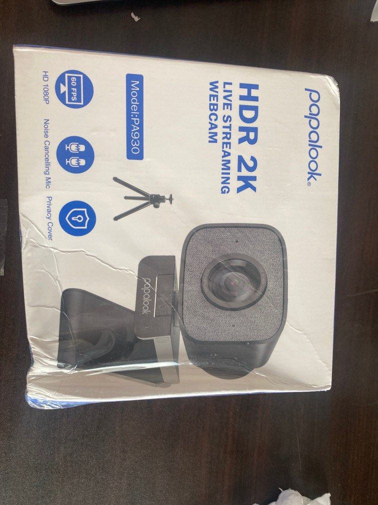  2023 2K Ultra HD Webcam, PAPALOOK PA930 1080P 60FPS
