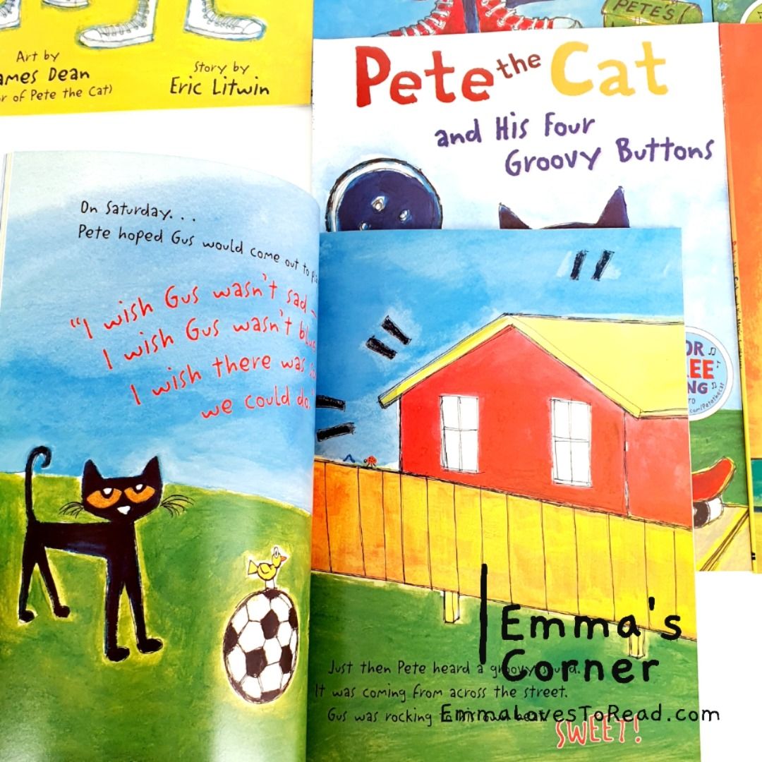 Pete the Cat I Love My White Shoes Children Picture Book Set by Eric Litwin and James Dean (6