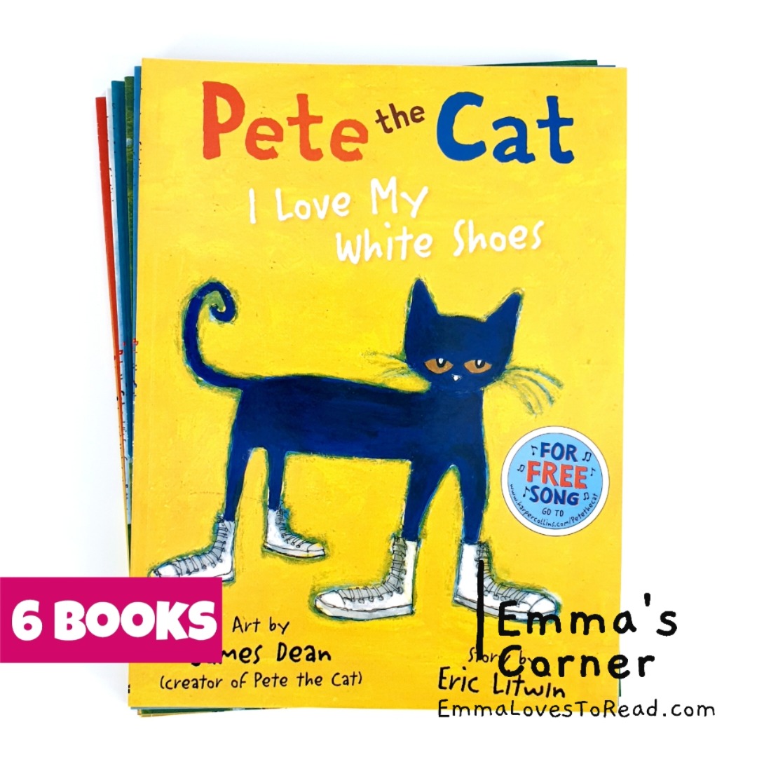 Pete the Cat I Love My White Shoes Children Picture Book Set by Eric