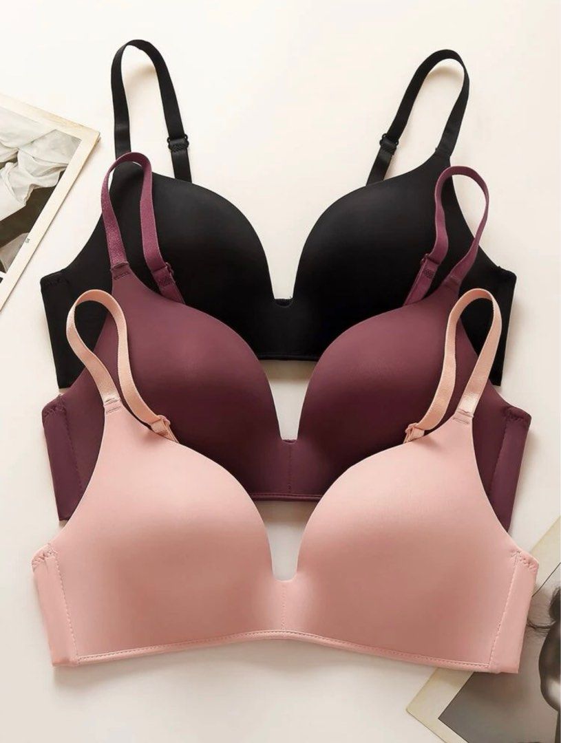 Set: Plain Wireless Bra + Panties