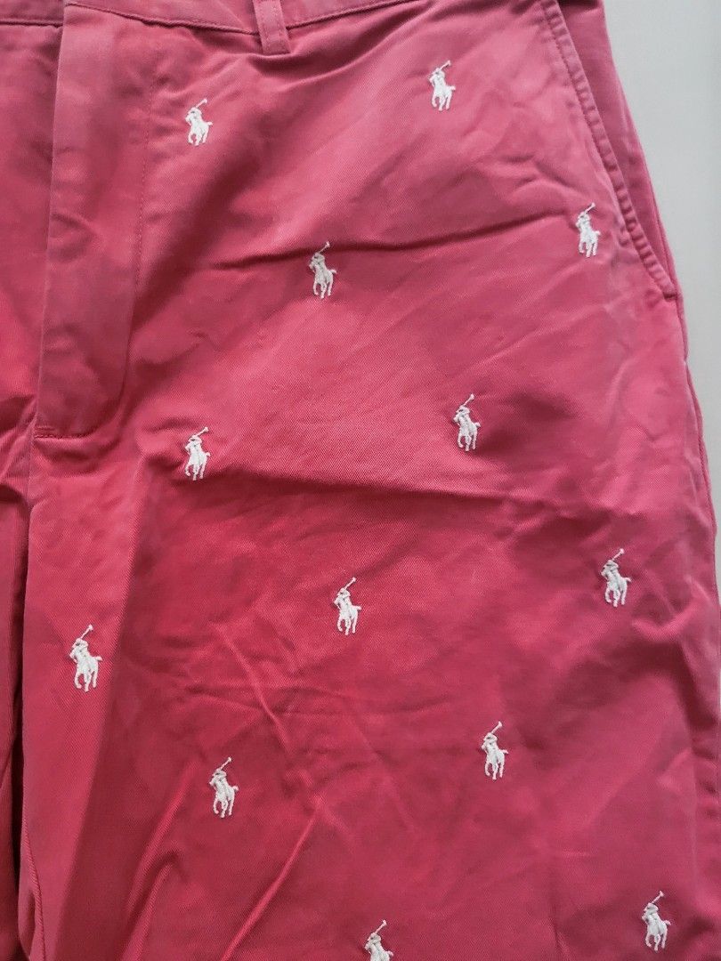 Polo Ralph Lauren Red Bermuda Short Logo All Over