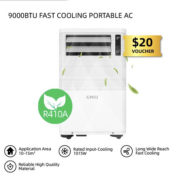 Portable air con CHiQ 900012000 BTU 3 in 1 Super Circulation Airflow