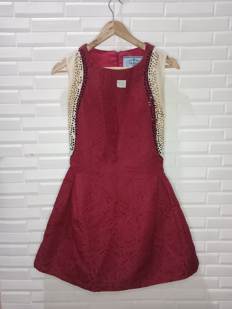Prada Red Dress, Women's Fashion, Dresses & Sets, Dresses on Carousell