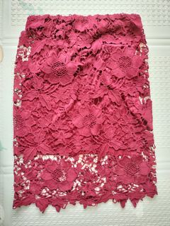Preloved Rok Brukat Maroon