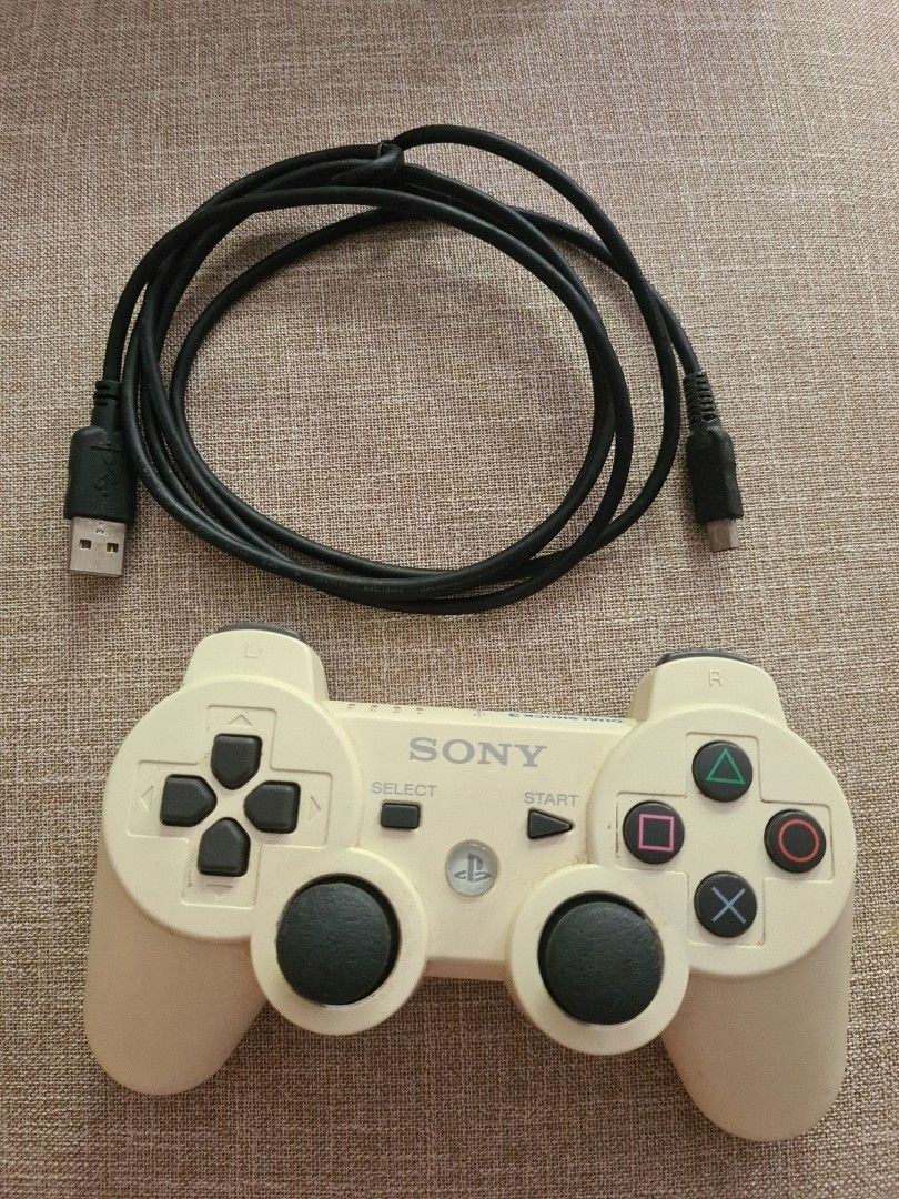 PS3 Controller with cable, Video Gaming, Gaming Accessories