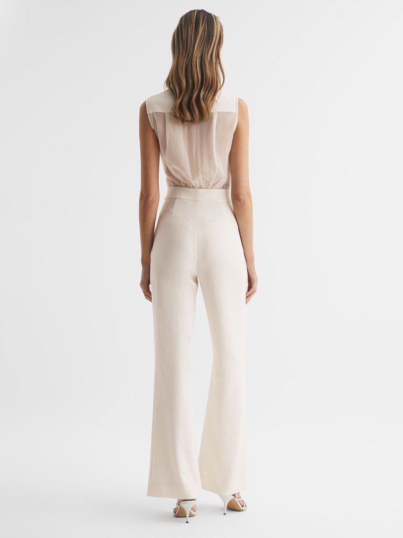 White cheap tuxedo jumpsuit