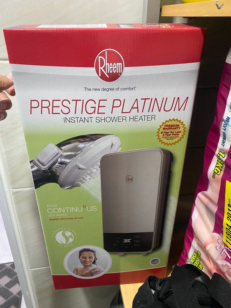 Rheem Prestige Platinum Instant Water Heater RTLE-33P-P, Furniture u0026 Home  Living, Bathroom u0026 Kitchen Fixtures on Carousell