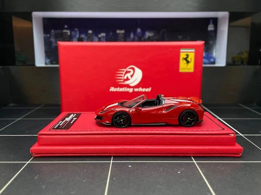 Rotating Wheel RW 1:64樹脂手辦模型。Ferrari 488 Pista，2款4色預售