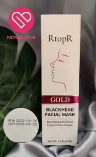RtopR - GOLD Black Face Mask / masker komedo / masker wajah / peel off mask - Preloved - Novelove