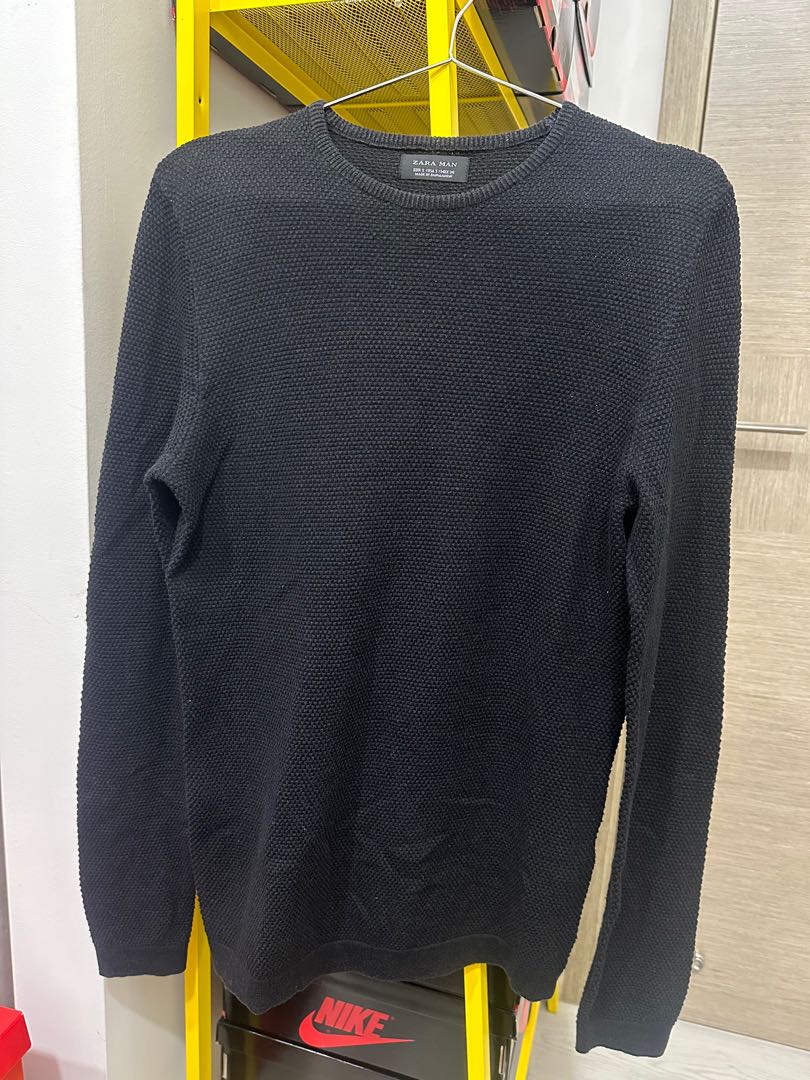 S Zara Black Pullover sweater Men s Fashion Coats Jackets and