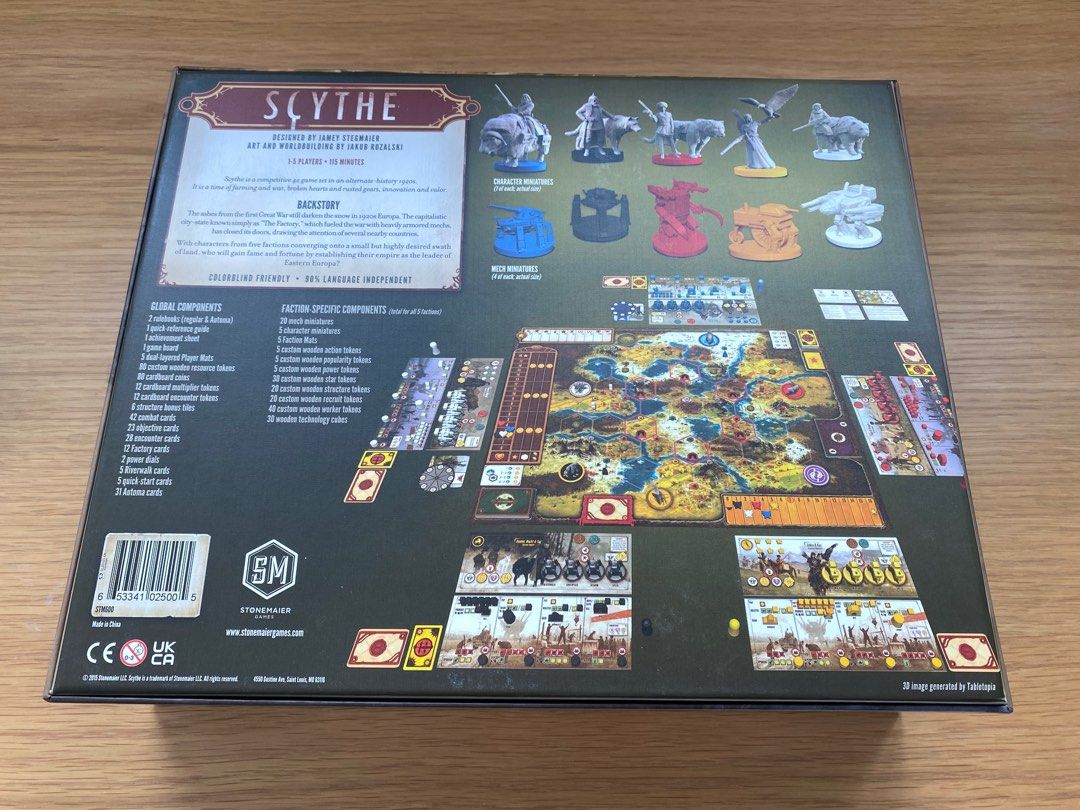 Scythe (Base Game + SleevedCards) [never played], Hobbies & Toys, Toys