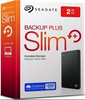 SEAGATE Backup Plus Slim Portable Storage Drive 2TB