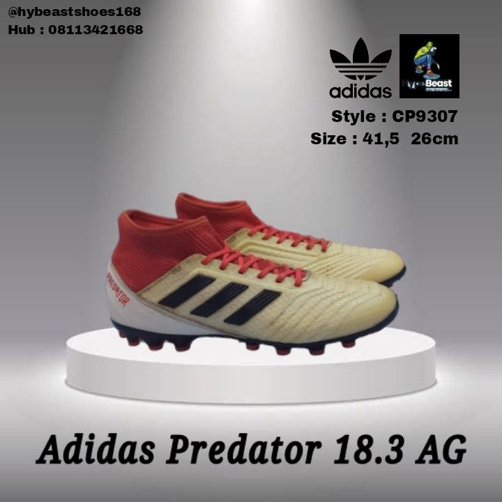 Sepatu Bola Adidas Predator 18.3 AG CP9307 Ukuran 41 5