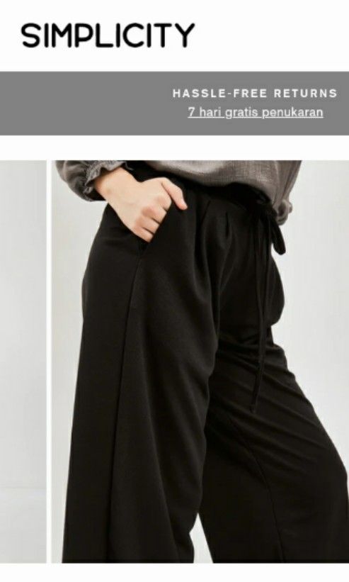 SIMPLICITY Black Pants Kimono | Office Outfit, Fesyen Wanita ...