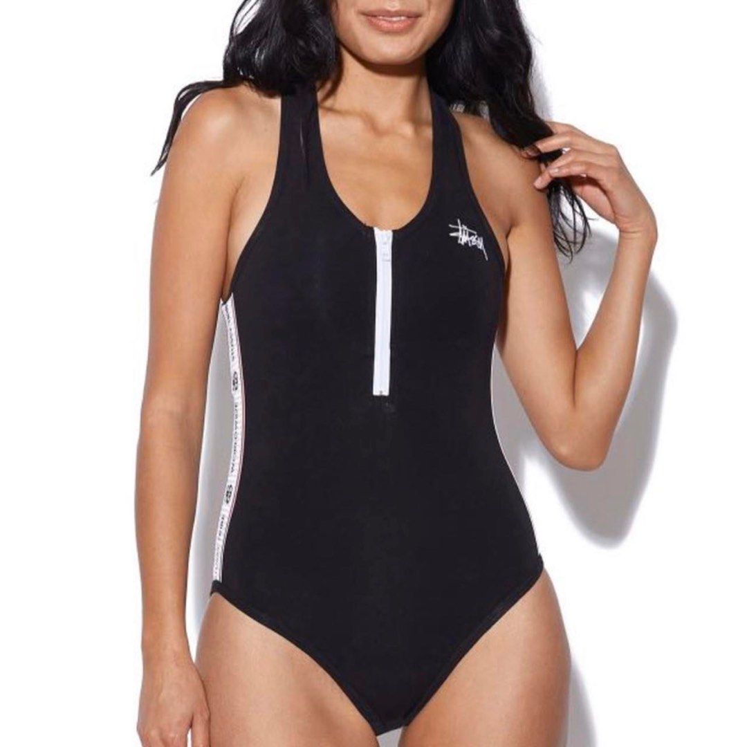 Size 12 M Stussy bodysuit black Women s Fashion Activewear on