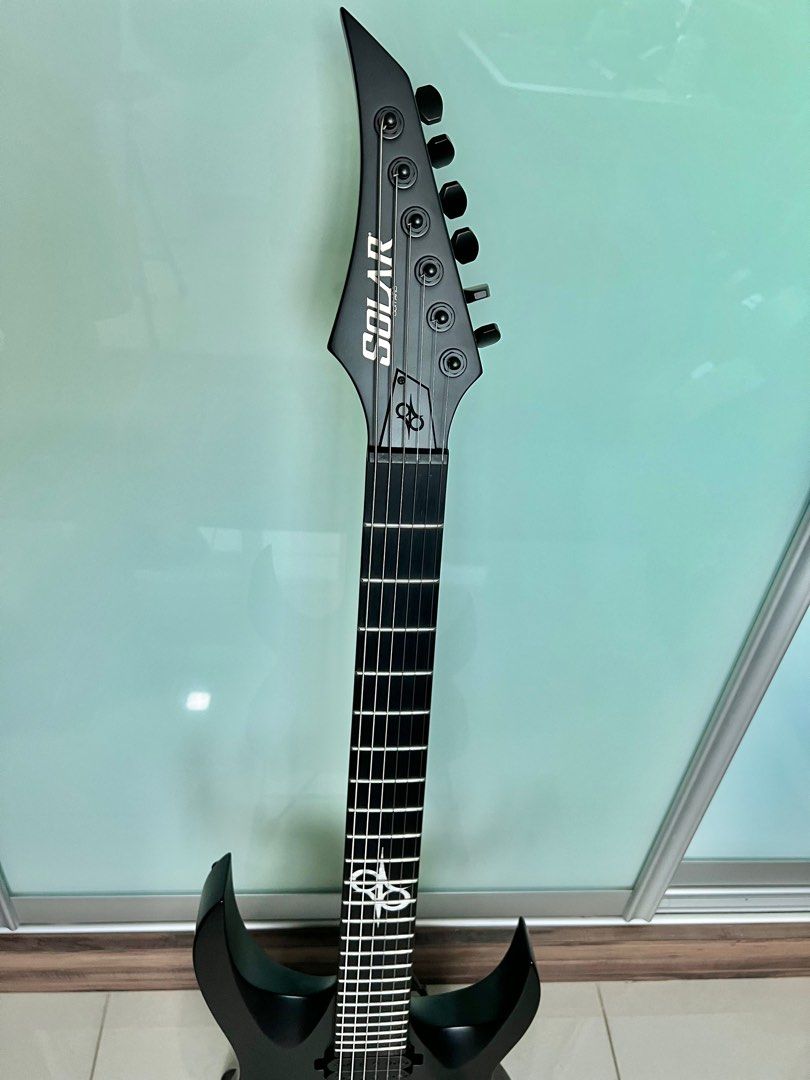 SOLAR A1.6C Electric Guitar - Carbon Black Matte, Evertune