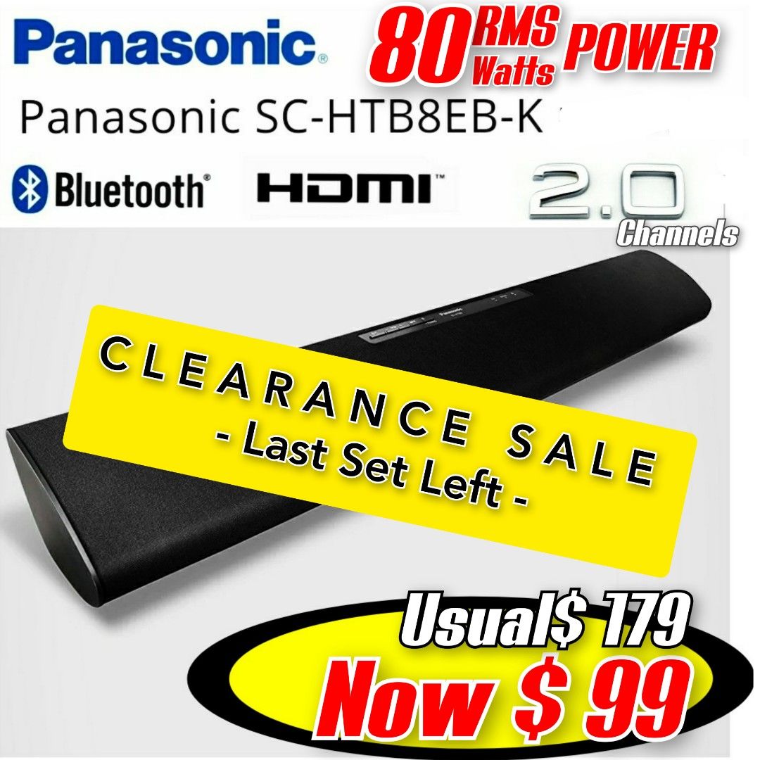 Panasonic 80 watt sales soundbar