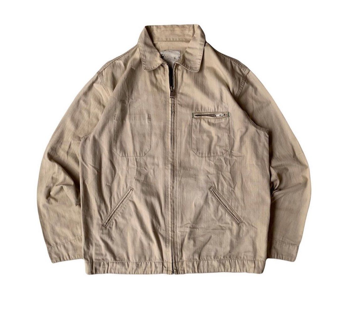 100% legit ️Stussy old school khaki work jacket 90s / carhartt on Carousell