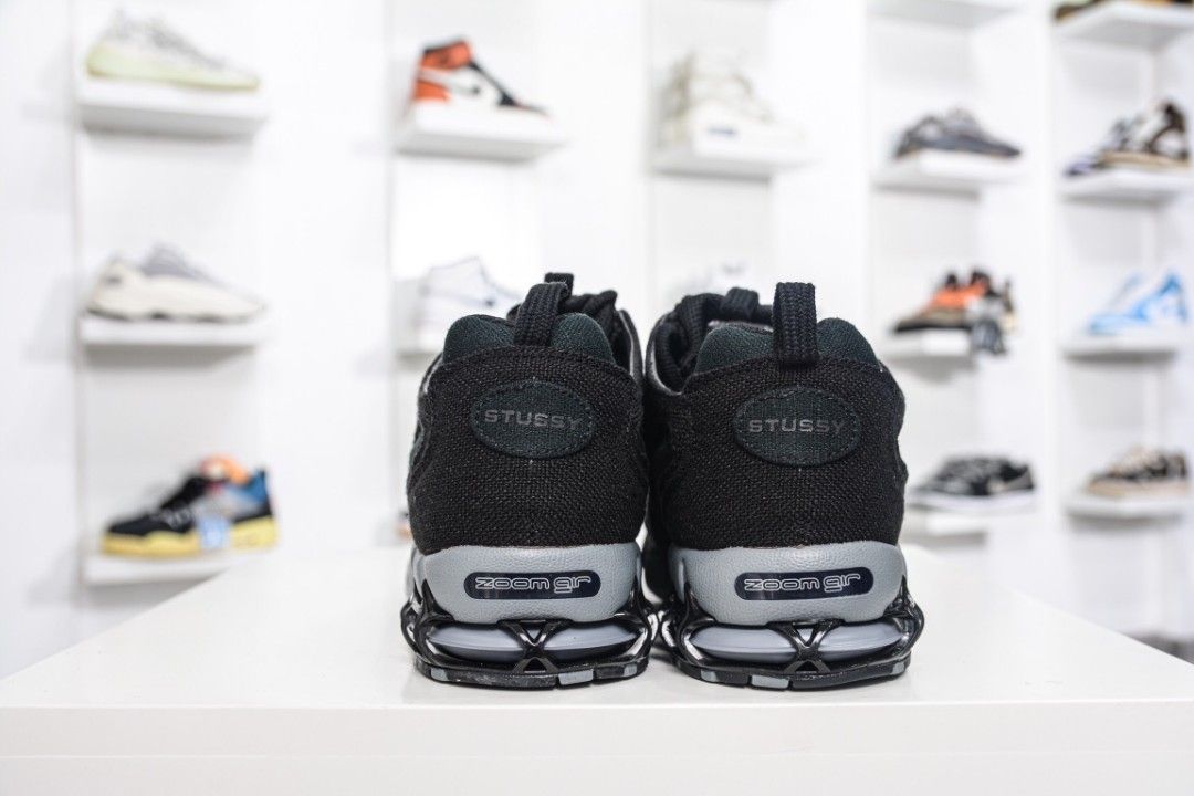 STUSSY x Nike Zoom Spiridon Cage 2 Black Cool Grey 2020 CQ5486 001 Men s Fashion Footwear Sneakers on Carousell