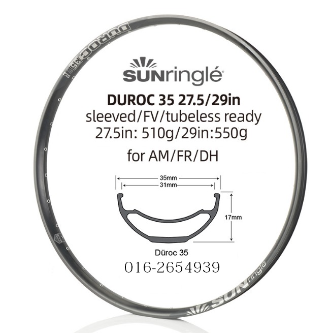 Sun ringle duroc 35 hot sale 27.5