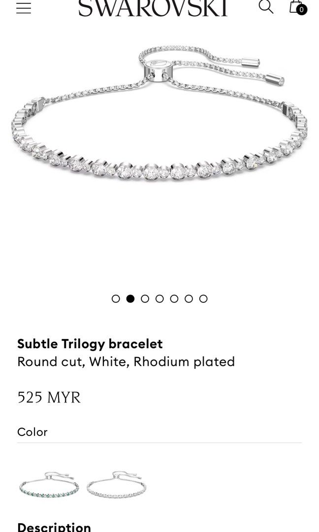 Swarovski subtle top trilogy bracelet