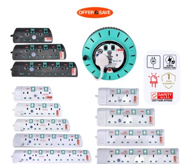 Switch Extension Plug Extension Cords Electric Socket [Safety Approved ...