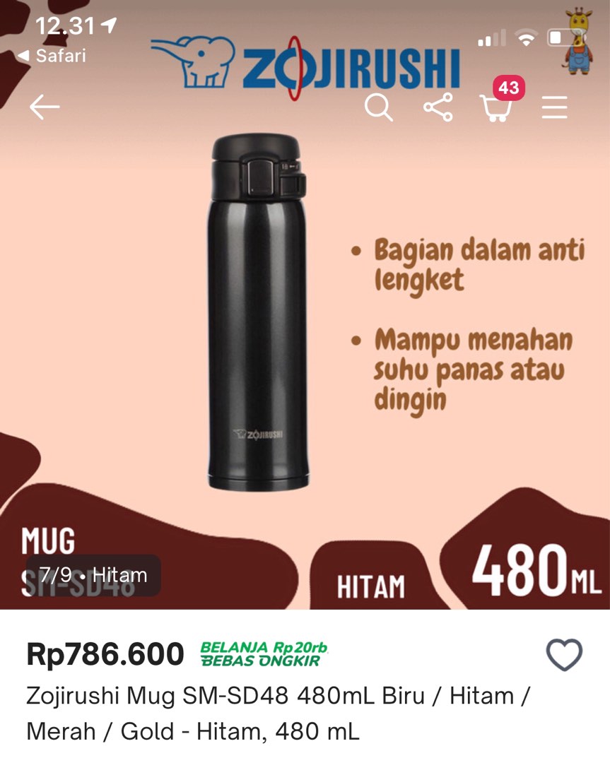 Thermos Zojirushi Japan ORI not corkcicle on Carousell
