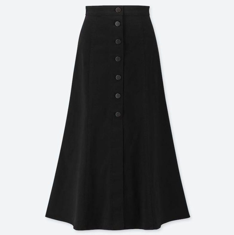 Uniqlo Chino Front Button Skirt