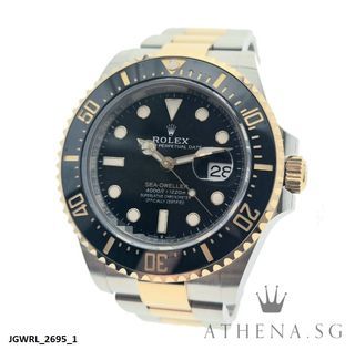 UNWORN !!! ROLEX YELLOW ROLESOR OYSTER PERPETUAL DATE SEA-DWELLER 43 “AN” SERIES “BLACK DIAL” WITH BOX & CERT DATED 03/2023 126603 (STILL UNDER AGENT WARRANTY)  JGWRL_2695