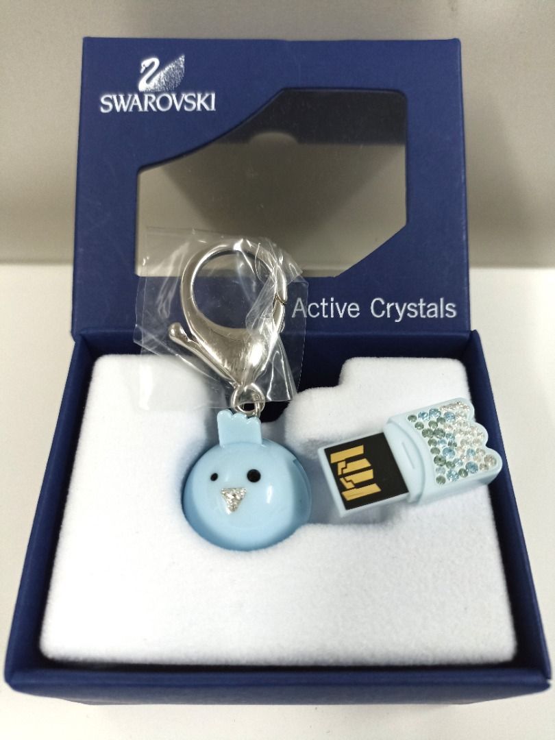 【全新】施華洛世奇水晶USB手指 Swarovski USB Memory Key Holder 4GB Maurice Blue Bird ...