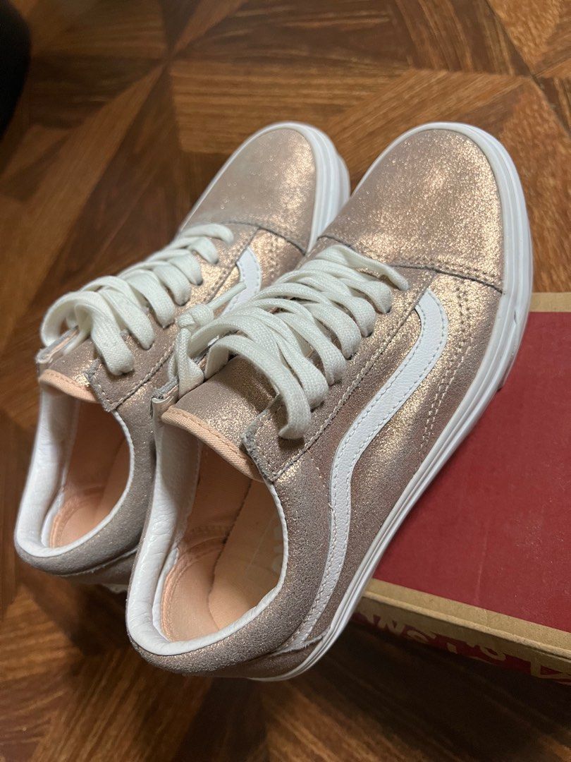 Vans old hotsell skool rose metallic