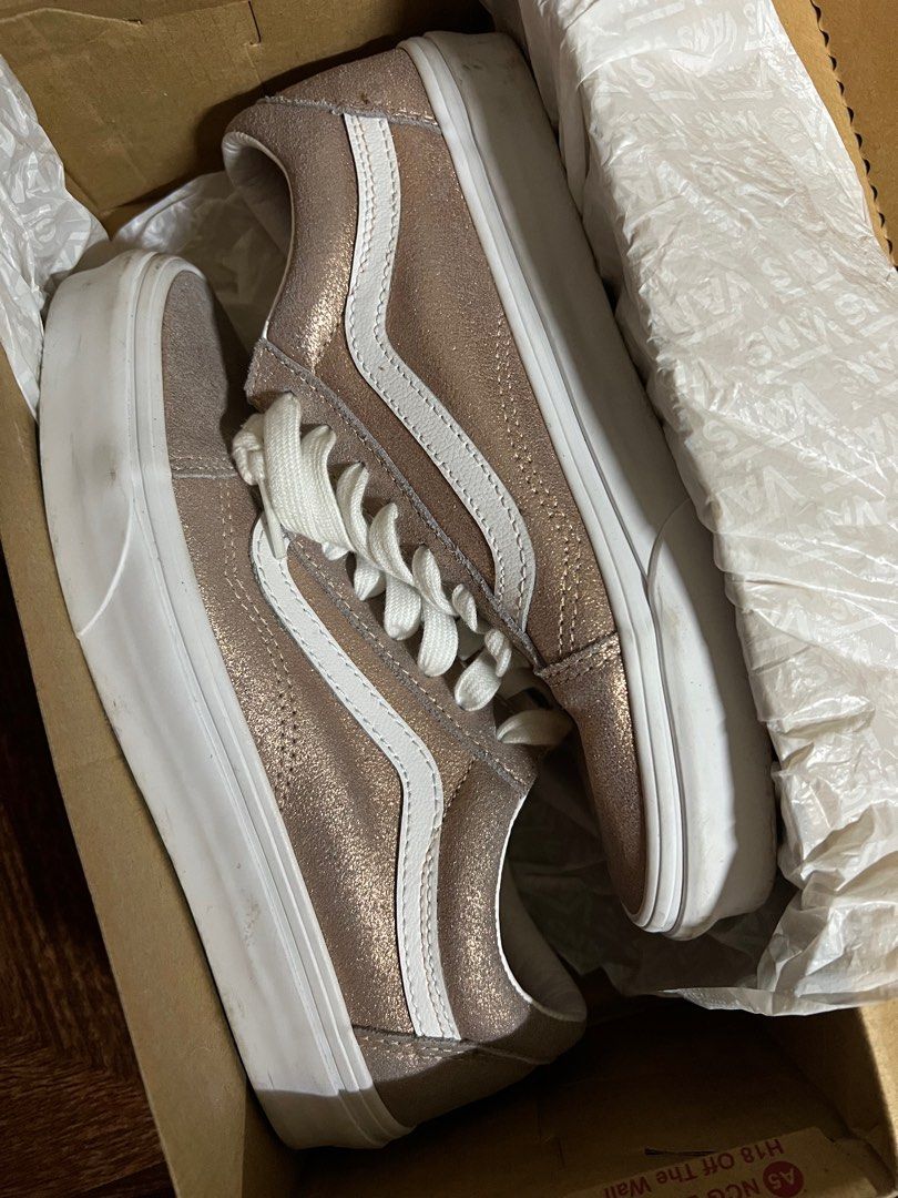 VANS OLD SCHOOL ROSE GOLD Women s Fashion Footwear Sneakers on