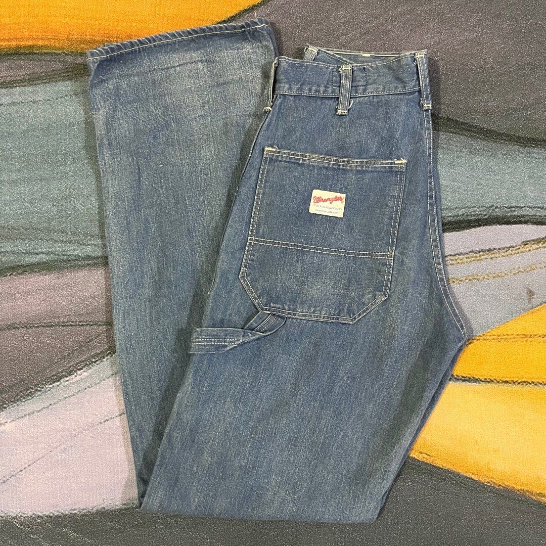 Vintage 90s wrangler capenter jeans, Men's Fashion, Bottoms, Jeans on  Carousell
