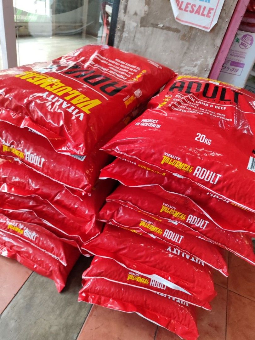 VITALITY VALUE MEAL ADULT (Category: Pet Food) located in Caloocan City. Submitted by liyonardo (Listing ID 1223337301, Image 2). Description: Vitality ValueMeal is made from high quality Australian Lamb, Beef and wholegrain cereals. It has been formulated to give your dog a complete and balanced food, and to ensure the high digestibility of essential nutrients, vitamins and minerals for good health and vitality. 100% BRAND NEW 100% QUALITY 100% 