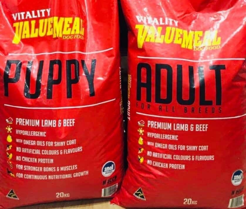 VITALITY VALUE MEAL ADULT (Category: Pet Food) located in Caloocan City. Submitted by liyonardo (Listing ID 1223337301, Image 1). Description: Vitality ValueMeal is made from high quality Australian Lamb, Beef and wholegrain cereals. It has been formulated to give your dog a complete and balanced food, and to ensure the high digestibility of essential nutrients, vitamins and minerals for good health and vitality. 100% BRAND NEW 100% QUALITY 100% 