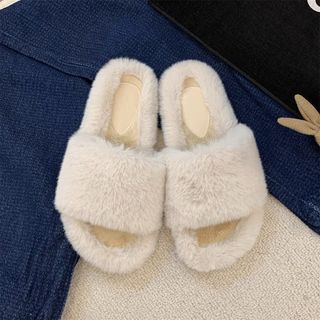 White Fluffy Shoes