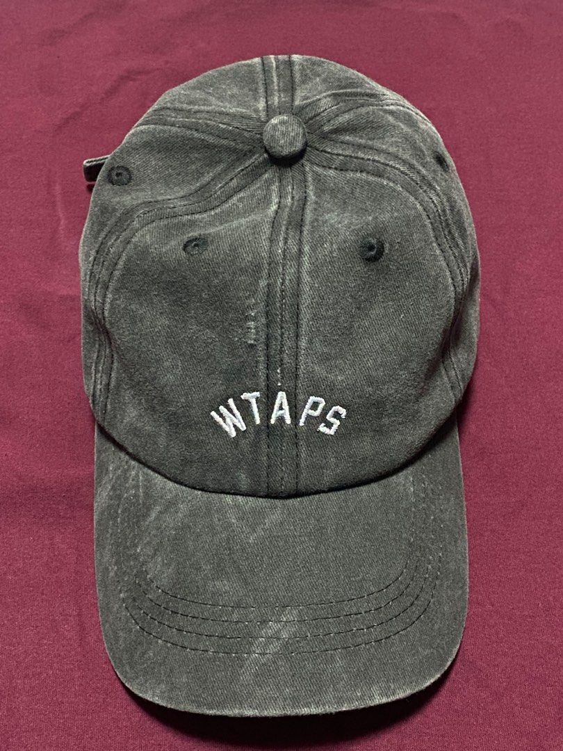 Wtaps 洗水黑色cap 帽hat black grey, 男裝, 手錶及配件, 棒球帽、帽 