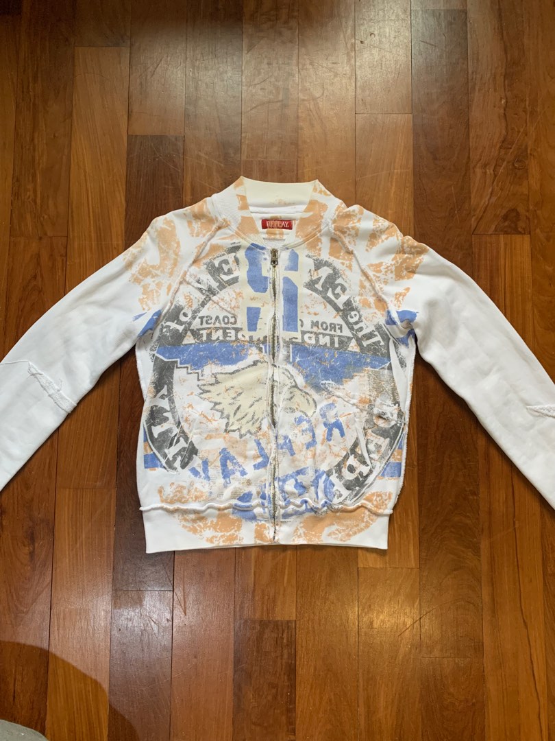 Y2K Pastel Biker Jacket, Women's Fashion, Tops, Longsleeves on Carousell