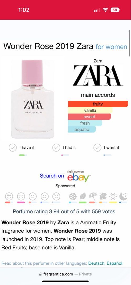 Wonder Rose 2019 Zara perfume - a fragrance for women 2019