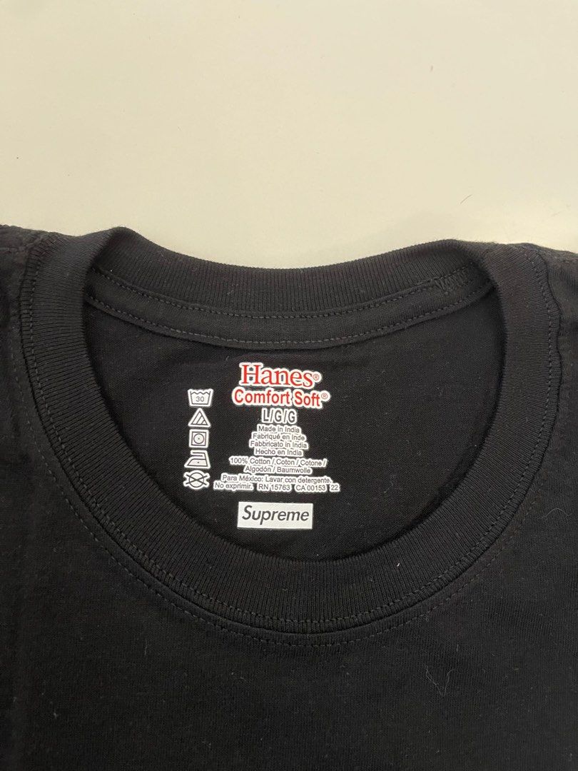 Supreme hanes new arrivals tee black