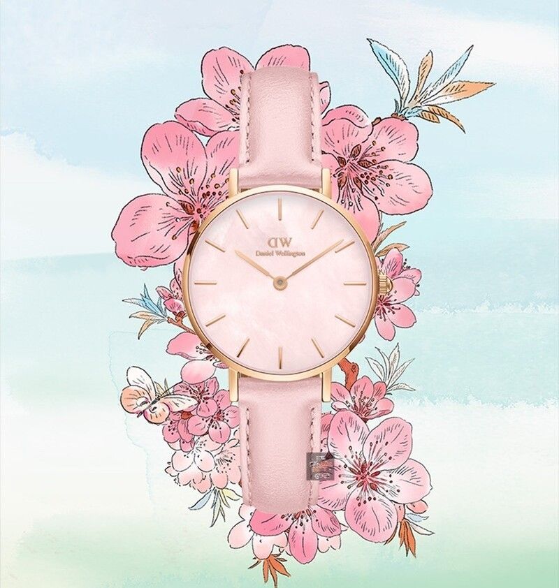 100 Original Daniel Wellington Petite Cherry Blossom Women s Watch pre order accept deposit Women s Fashion Watches Accessories Watches on Carousell