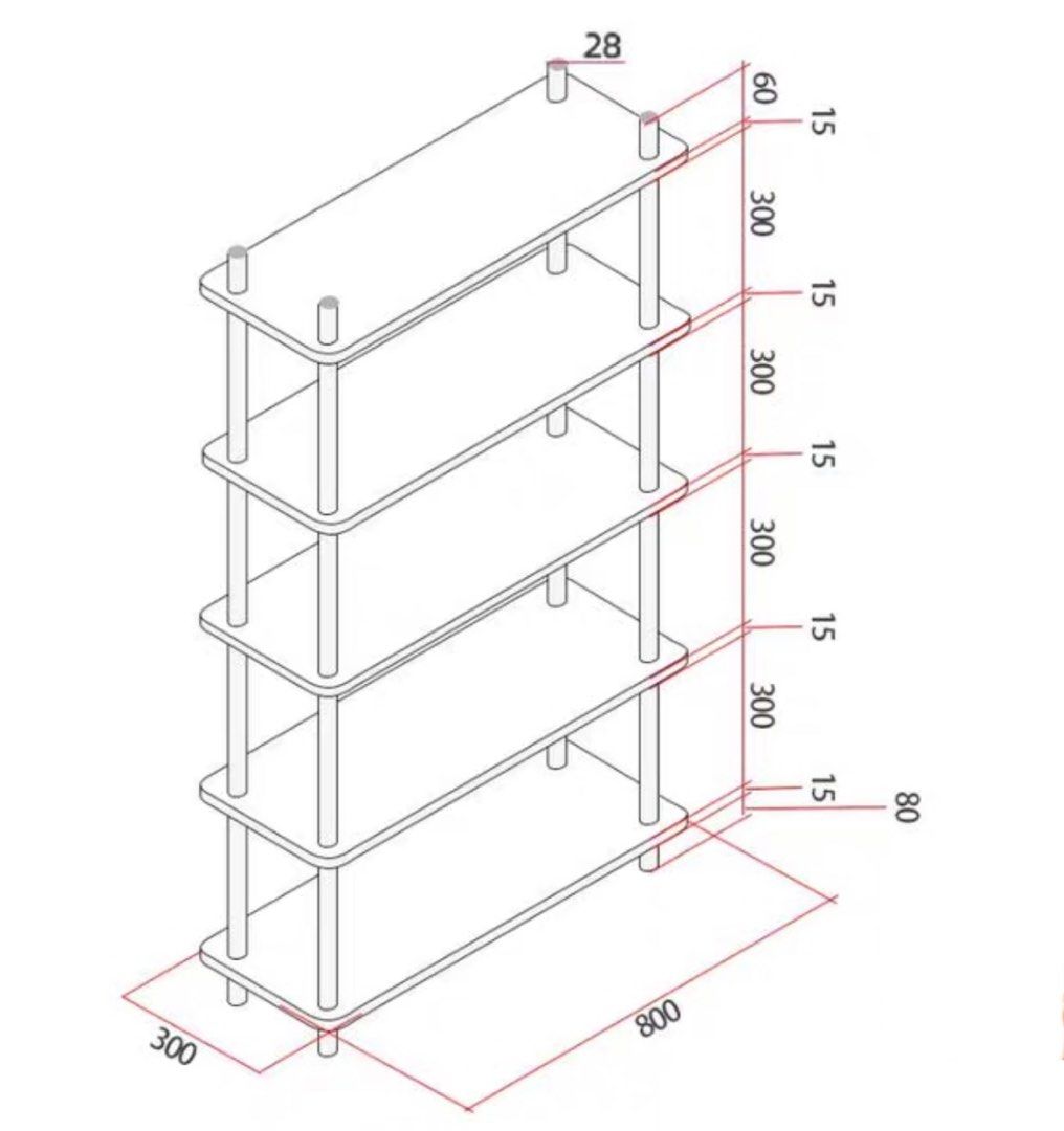 4 level shelf, Montessori shelf, Furniture & Home Living, Furniture