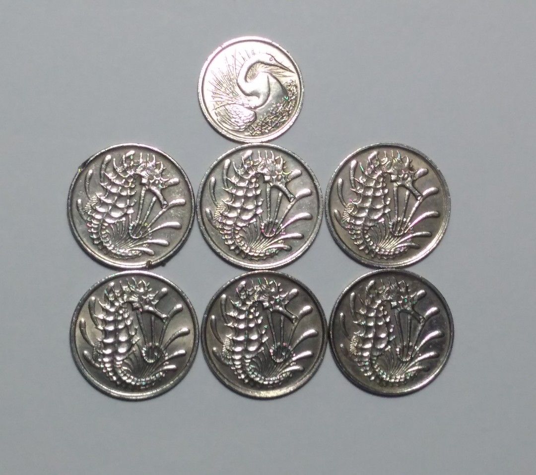 新加坡錢幣7枚, 書籍、休閒與玩具, 收藏、紀念品, 錢幣、紙鈔在旋轉拍賣