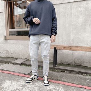 高領大學踢-深藍