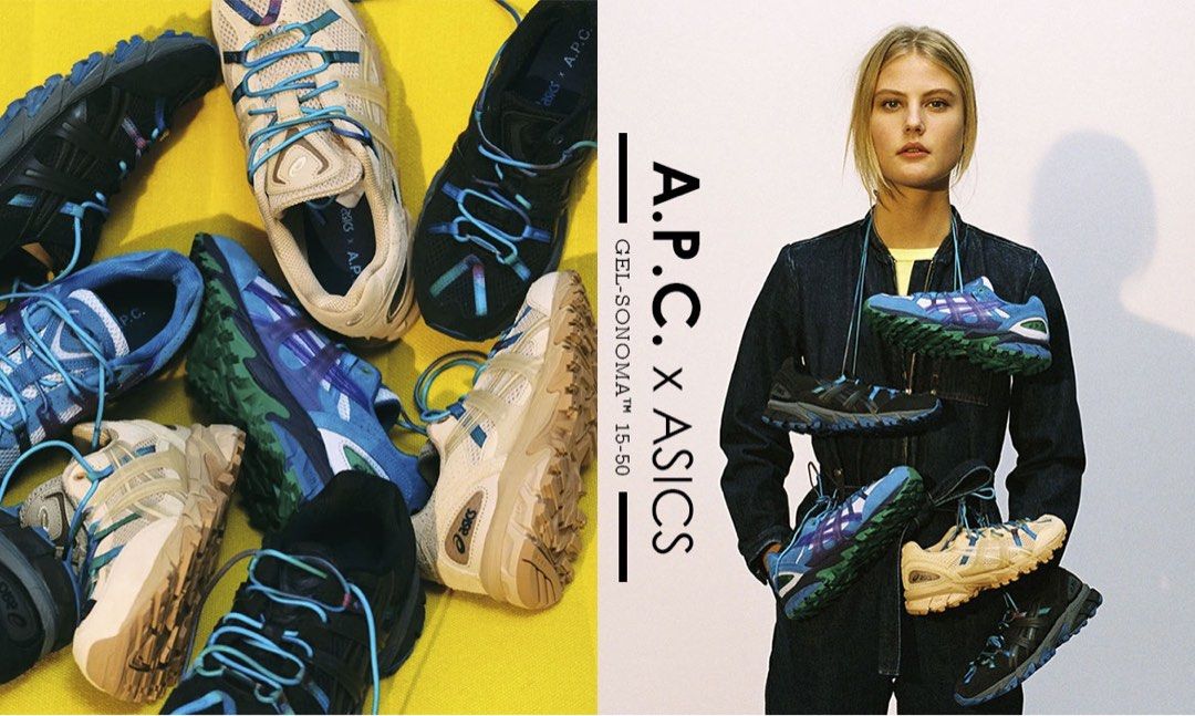 倫敦帶回a.p.c. x asics 聯名款藍色運動休閒鞋GEL-SONOMA 15-50 size