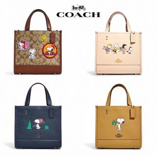 Coach Bags | Nwtcoach x Peanuts Dempsey Tote 22 with Snoopy Ski Motif | Color: Blue | Size: Os | Beesimplellc's Closet